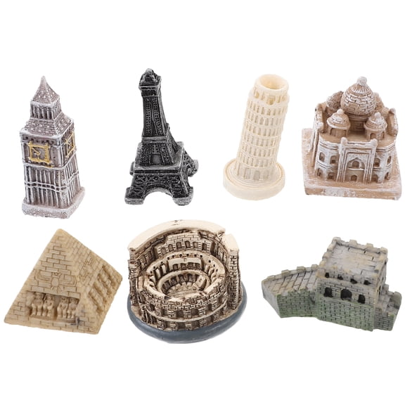 unbranded 7 Pcs Eiffel Tower Practical Decoration Pyramid Model 4.2X2CM