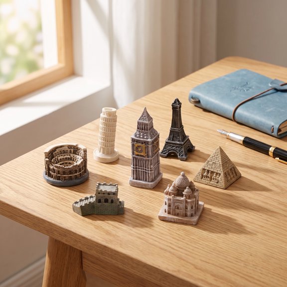 unbranded 7 Pcs Eiffel Tower Practical Decoration Pyramid Model 4.2X2CM