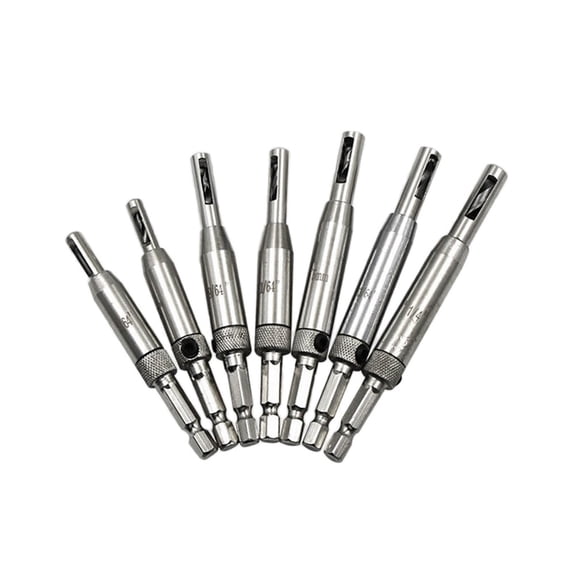 WEAVILUX Hinged Drill Bit Hinge Drill Bits High Speed Steel 7 Pcs