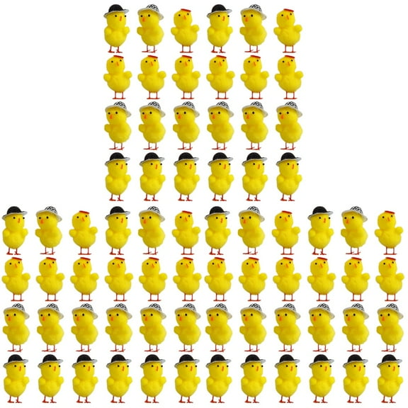 unbranded 72 pcs  Easter Mini Chicks Fuzzy Chicks Fluffy Easter Chicks Fake Easter Chicks Easter Chicks Decorations