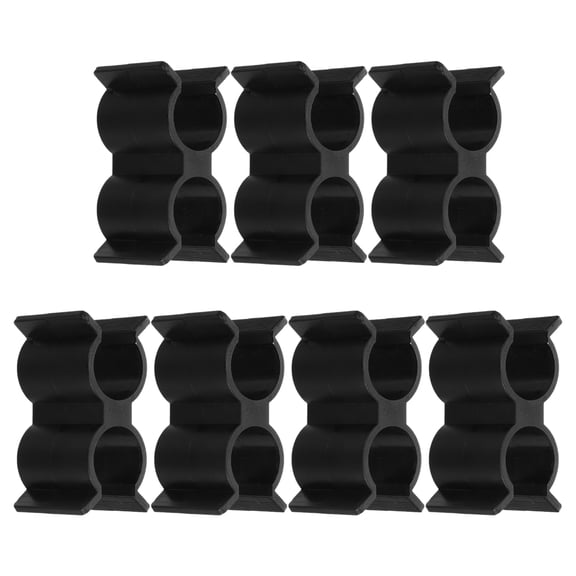 OUNONA RV Tube Clips Black PP Dual Clamp Design Space Saving Hose Holder Accessories