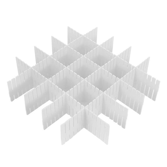Moluckfu Cabinet Dividers Drawer Divider Plastic 8Pcs 12.8 x 2.8in White
