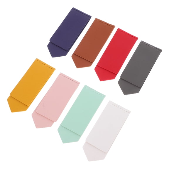LITINKIMI Bookmarker Magazine File Holder Pu Assorted Color 8 Pcs For Office Use