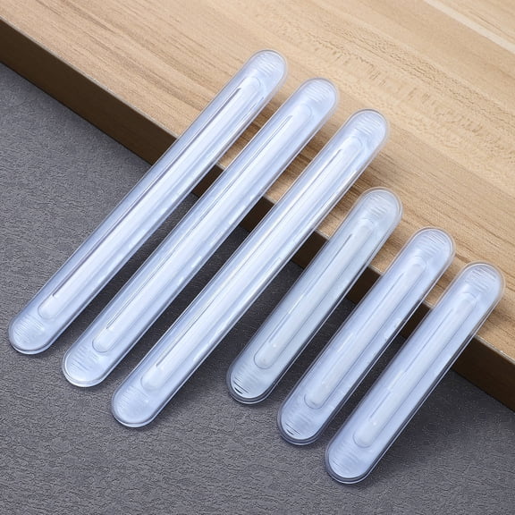 OUNONA White Plastic Door Bumper Pads for Furniture and Household Use, and Easy to Install
