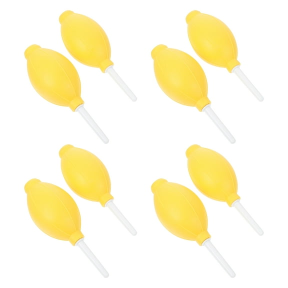 unbranded 8 Pcs Clean Air Blow Tool Bulb Compressed Duster Light Small Hair Dryer Yellow