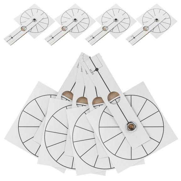 unbranded 8pcs Assembly Wall Clock Ruler Graduated Paper DIY Wall Clock Ruler DIY Clock Accessories Hanging Clock Pointer Assembly Scale