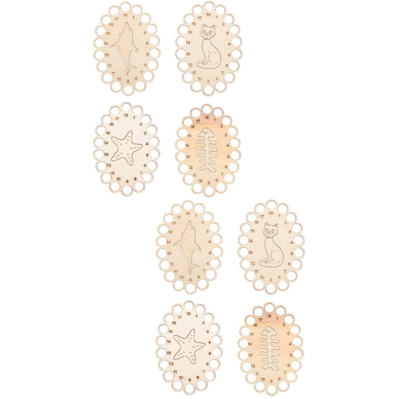 unbranded 8 Pcs Cross Stitch Thread Holder Wooden Thread Organizer Threading Wooden Organizer Thread Plate