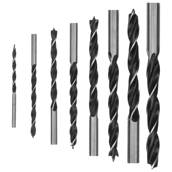 unbranded 8 Pcs Vise Hex Shaft Drill Set Heat-resistant Drill Bits 12x1CM Black