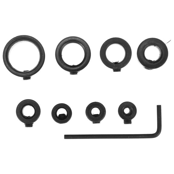 unbranded 8 Pcs Drill Chuck Limit Ring Drill Bit Depth Control 2.1X2.1CM Black