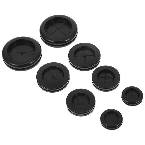 LITINKIMI Rubber Plugs for Round Holes Rubber Grommet Black 8Pcs for Automotive