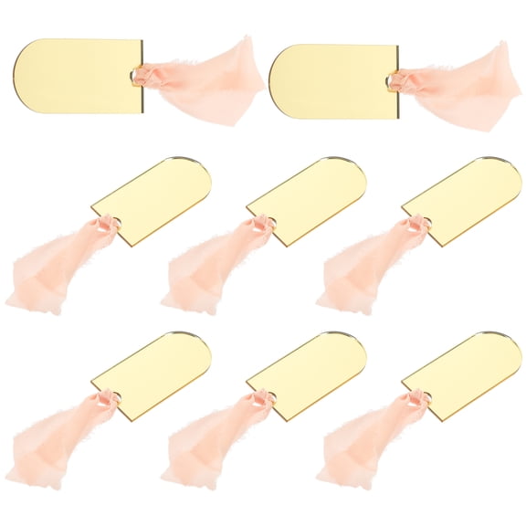 unbranded 8 Pcs Hanging Reserved Signs for Chairs Table Reservation Cards Wedding Bride Golden