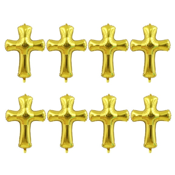 unbranded 8 Pcs Helium Christening Balloons Child 80.00X60.00X2.00CM Golden