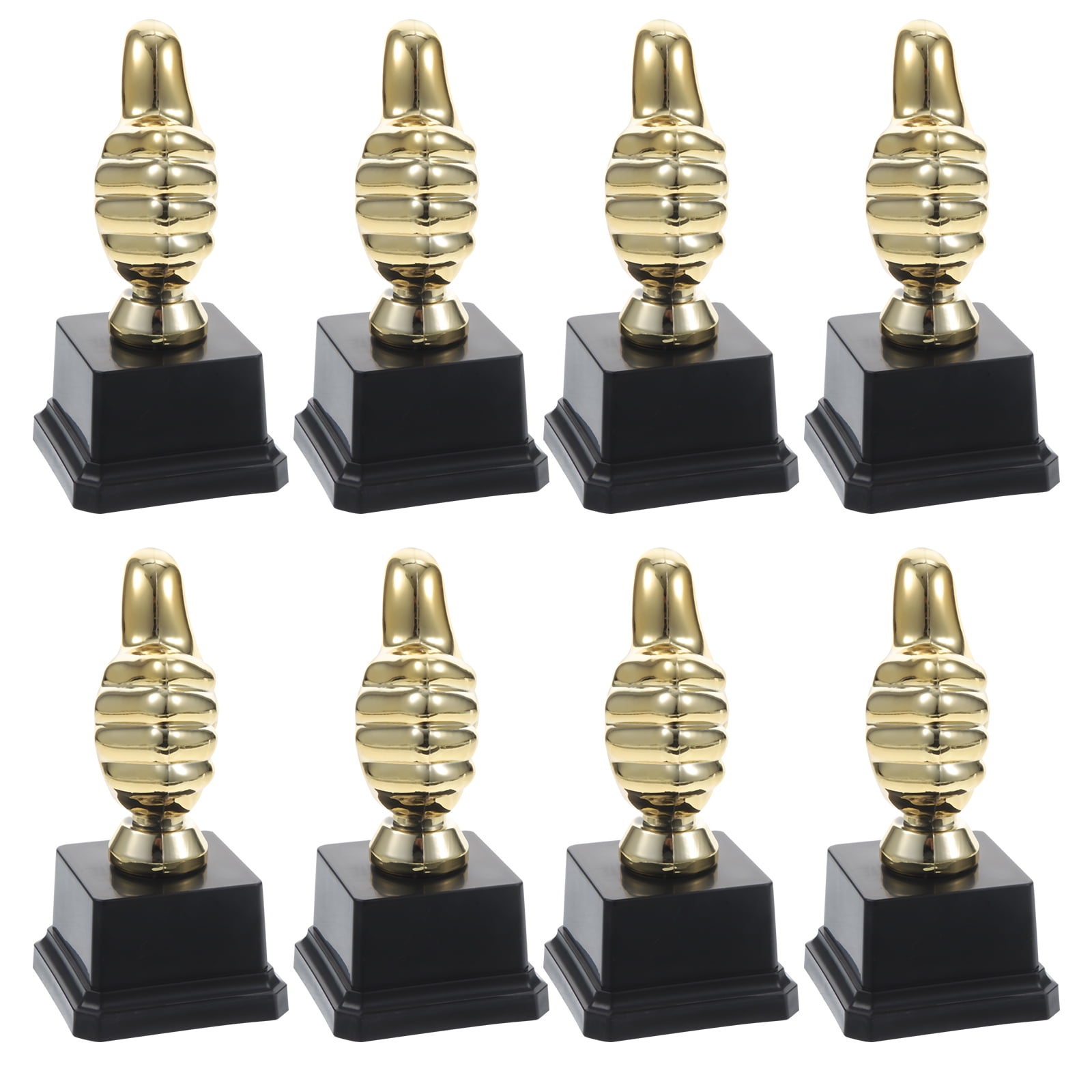 unbranded 8 Pcs Inflatable Trophy Game Party Prize Men and Women Child 13X6.3cm Golden