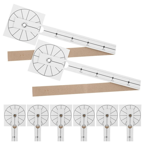 unbranded 8pcs DIY Wall Clock Positioning Ruler Hanging Clock Time Points Graduated Paper Assemble Large Wall Clock Auxiliary Positioning Ruler