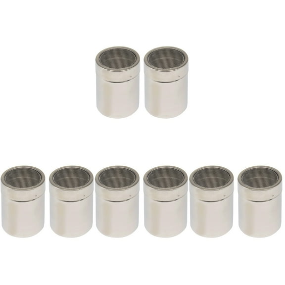 unbranded 8 Pcs Powder Sugar Shaker Duster Stainless Steel Fine Mesh Shakers Cinnamon Icing Sugar Powder Cocoa Flour Chocolate Coffee Sifter Sprinkler Dredgers for Coffee