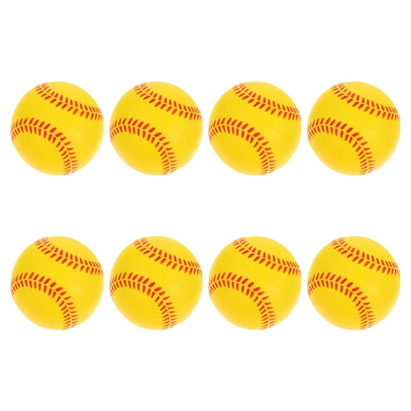 unbranded 8 Pcs Practice Foam Softball Bucket Baseballs Children's Training Student