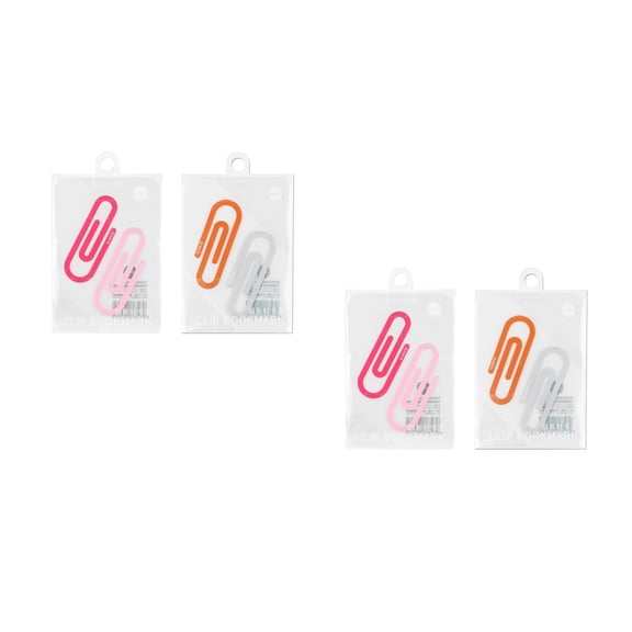 unbranded 8 Pcs Students Paper Clips Mini Paper Clamps Book Marking Paperclips Creative File Paper Clips