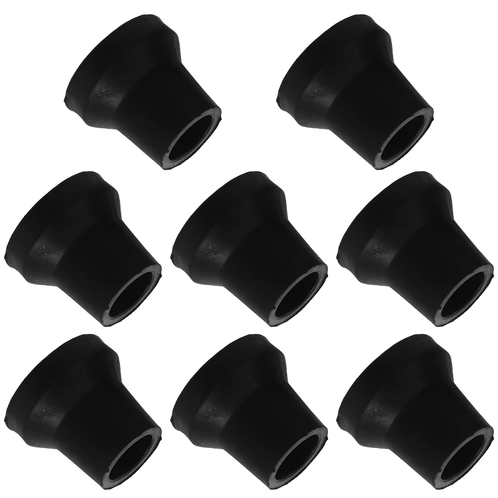 unbranded  8 Pcs Walker Tips Replacement Walking Cane Accessories Armpits Caster Sugar Black