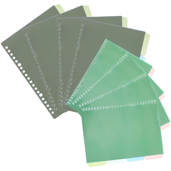 SHOWERORO Document Separation Folder Dividers Assorted Color PP 8 Sets Back to School
