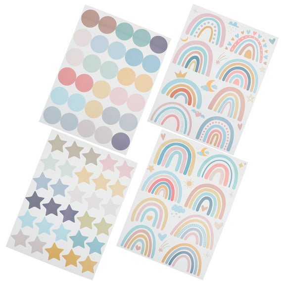 unbranded 8 Sheets  Cartoon Rainbow Wall Sticker Removable Wall Decals Kids Room Decals