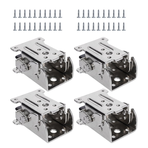 unbranded 8 pcs Locking Hinges Self Lock Foldable Hinges 90 Degree Chair Leg Furniture Brackets
