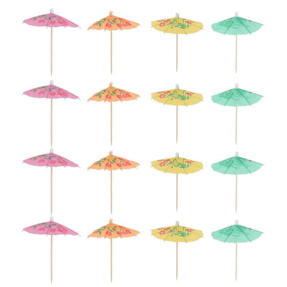 unbranded 80Pcs Adorable Pattern Umbrella Pick Lovely Cocktail Umbrellas Party Supply