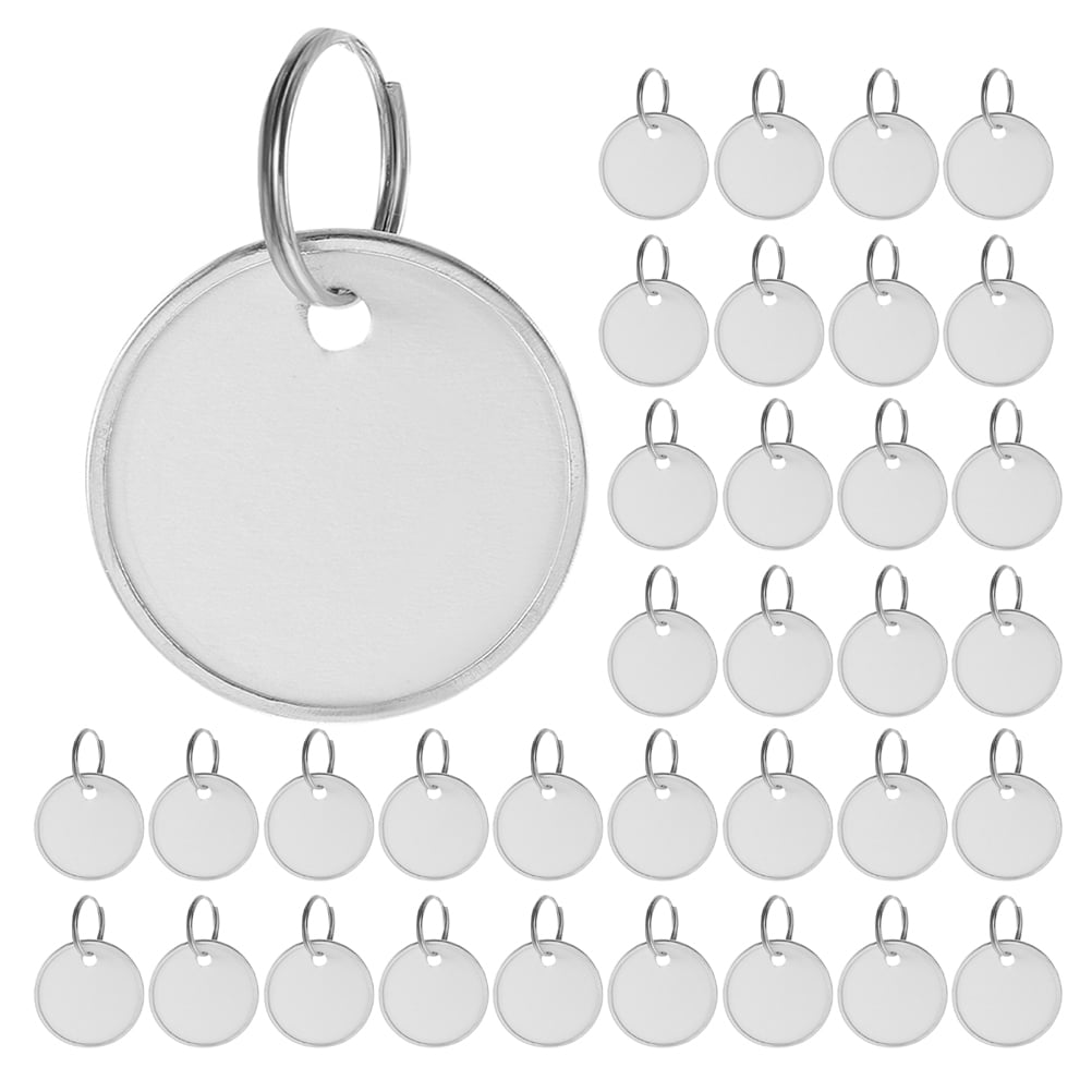 80pcs Key Tags with Metal Rings Round Paper Tags for DIY Key ...