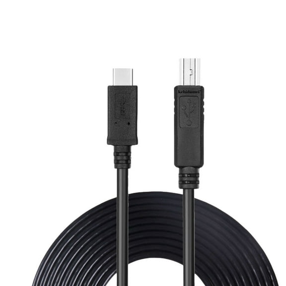 unbranded 8M Type-C USB Printer Cable for Type-C Supported Devices Black