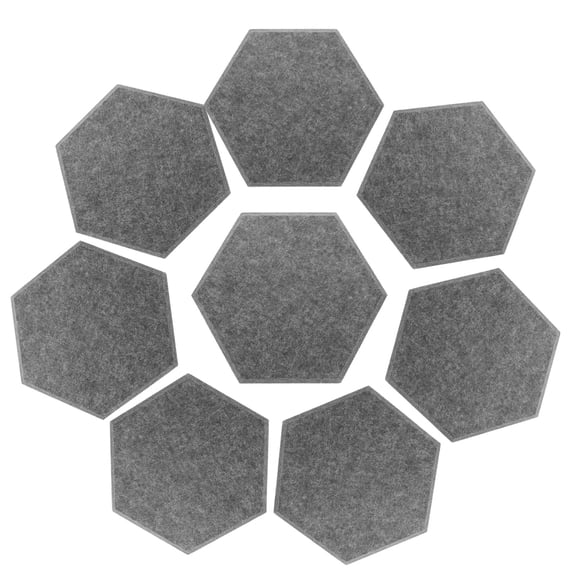 Milisten 8Pcs Hexagon Felt Sound Absorbing Panels Noise Reducing Acoustic Wall Panels