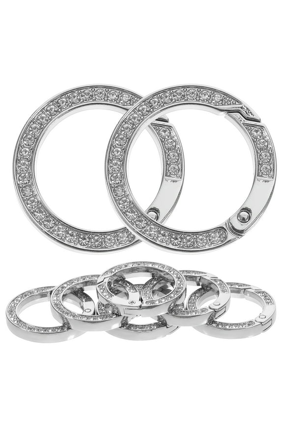 8Pcs Car Key Rings Round Key Organizing Rings Metal Keychain Rings Key Hanging Rings