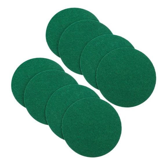 Milisten Table Hockey Pusher Patches Green Polyester Replacement Parts for Home Table Hockey Game 8 Pieces