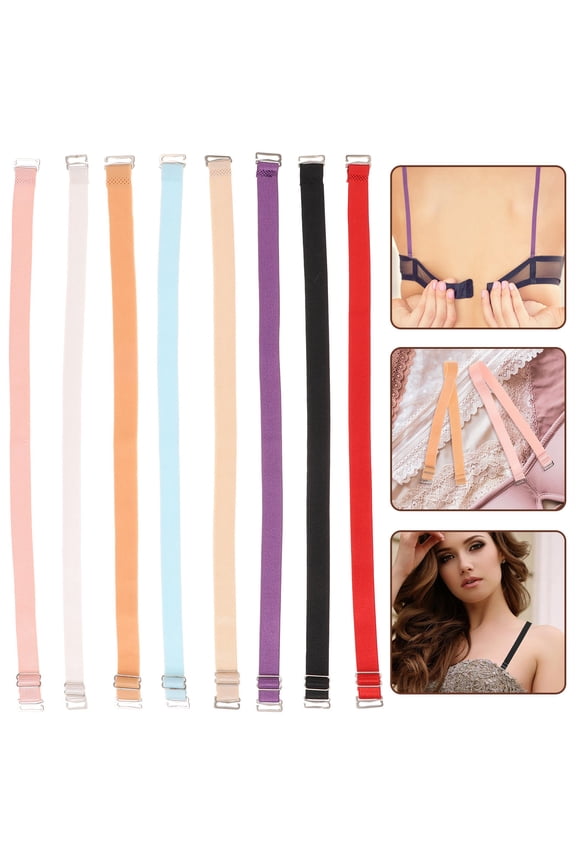 8pcs Multi-Color Adjustable Non- Bra Straps for Women Comfortable Daily Wear Replacement