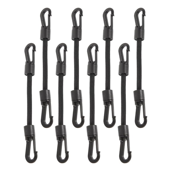 unbranded 8pcs Elastic Rope with Hooks for Kayak Tow Rope Dock Ropes Boat Camping Reliable Boat Accessories for Outdoor Use