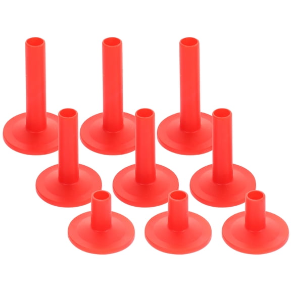 9 Pcs Drum Parts and Cymbal Accessories Set with Red Cymbal Sleeves 3.7x6.2cm for Drum Repair and Maintenance