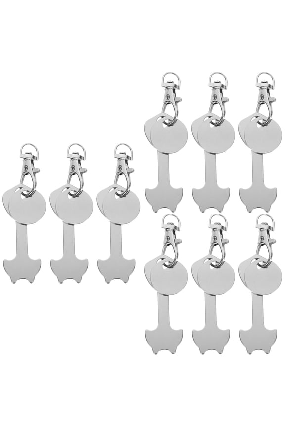 9 Pcs Shopping Trolley Key Chain Token Small Cart Token Portable Trolley Removers