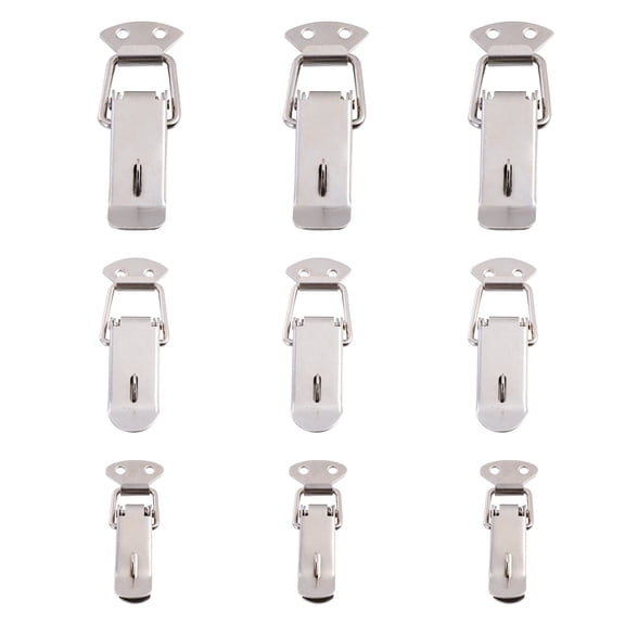 HEANUJJ Whamvox 9-Piece Heavy Duty Metal Spring Lock Latch Set for Secure Tool Storage Cabinets and Boxes