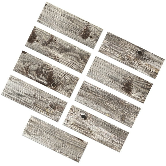 unbranded 9 Pcs Wood Grain Wall Sticker Decorative For Tile Tiles Self Adhesive Backsplash Wallpaper Peel and