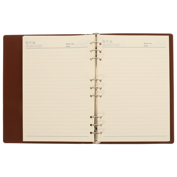 unbranded A4 Ring Notepad Binder Journal Meeting Notebook Refillable The Pads Student Travel Brown