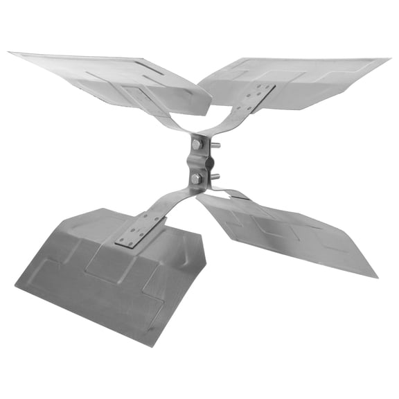 KALLORY Agriculture Fan Replacement Silver Iron 1 Pair for Farmers