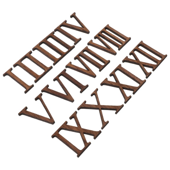 ROMANSENTIAL Clock Numerals Kit Diy Design Clock Numerals Brown 12 x Clock Numbers 1-12