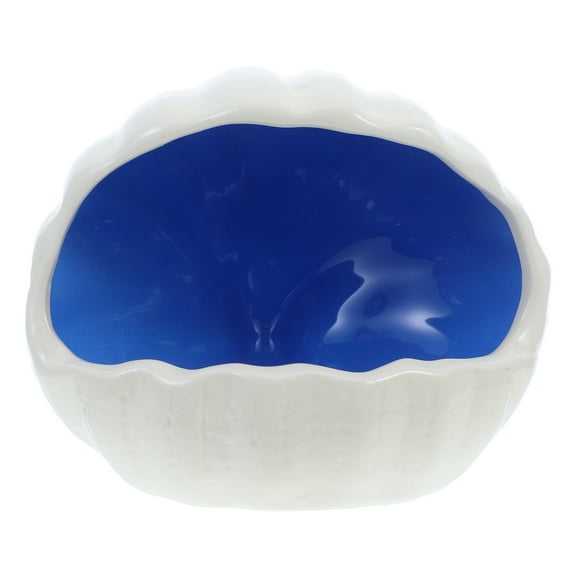 LITINKIMI Fish Playing Spot Shell Shape Fish Hideout Ceramic Blue 1Set