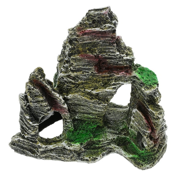 unbranded Aquarium Rock Ornament Hiding Cave Fish Tank Fish Tank Rockery Stones Resin Aquarium Ornament for Fish Tank Landscape Ornaments