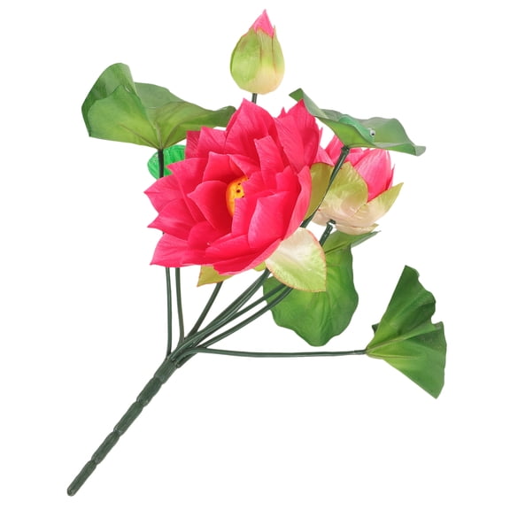 KHBUAB Artificial Lotus Floral Bouquet Pick Fake Flower Decor for Rustic Or Farmhouse Style