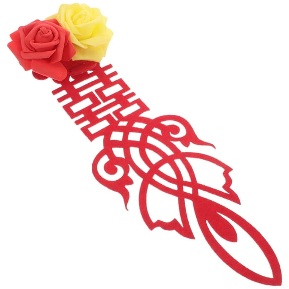 unbranded Artificial Flower Car Decoration Wedding Car Floral Decor Bridal Car Handle Ornaments Wedding Car Tie Garlands Floral Arrangements