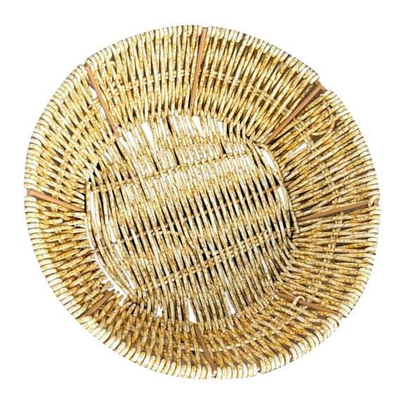 LABRIMP Woven Basket Khaki 1Pack 7.9X7.9X2.4In