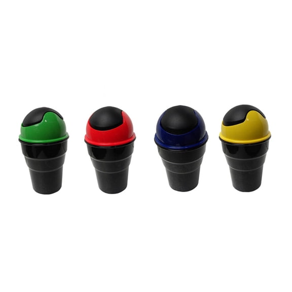 unbranded  Auto Trash Storage Garbage Can Car Beige with Lid Foldable Red