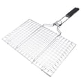 thumbnail image 1 of unbranded  BBQ Net Barbecue Cooking Grill Grate Stainless Folding Silver, 1 of 8