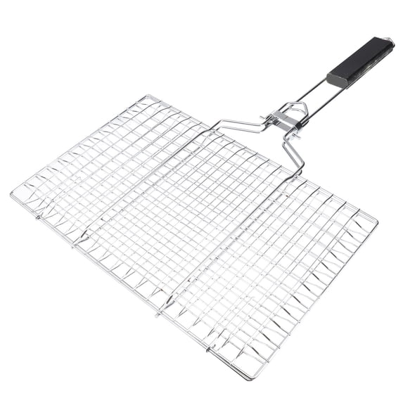 unbranded BBQ Net Barbecue Cooking Grill Grate Stainless Folding Silver