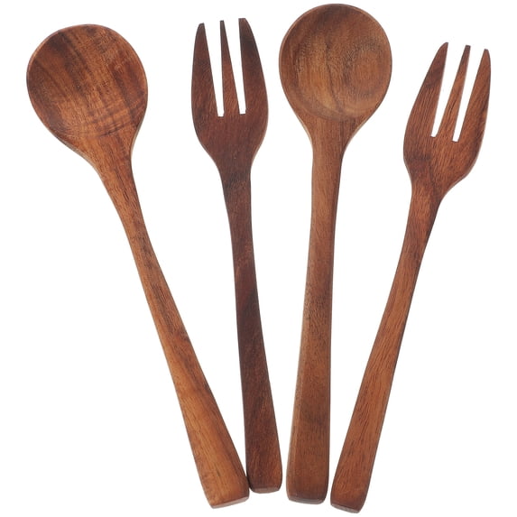 unbranded Baby Fork Wooden Spoon Reusable Restaurant Utensils