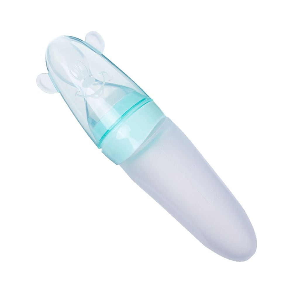 Green Baby Feeder Bottle with Silicone Grip